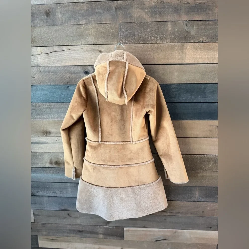 Vintage American Widgeon Faux Shearling Hooded Coat Kids
